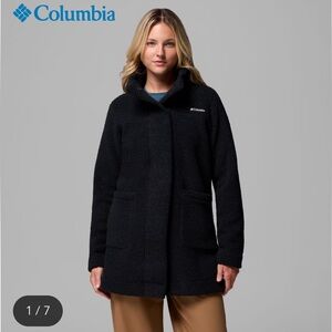 Columbia Women's Long Sherpa Fleece Jacket 🖤🐼